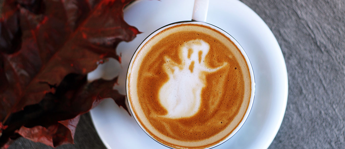 Ghost inside coffee.