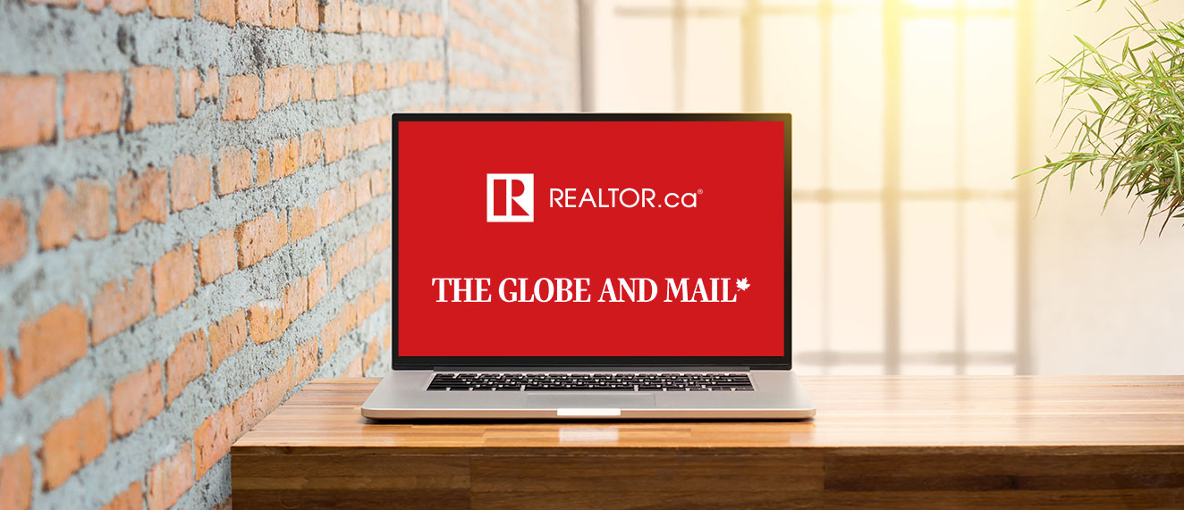 Globe and Mail on a laptop screen