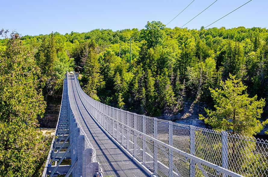 Ranney Gorge Suspension Bridge: Located on the outskirts of Campbellford, Ontario.