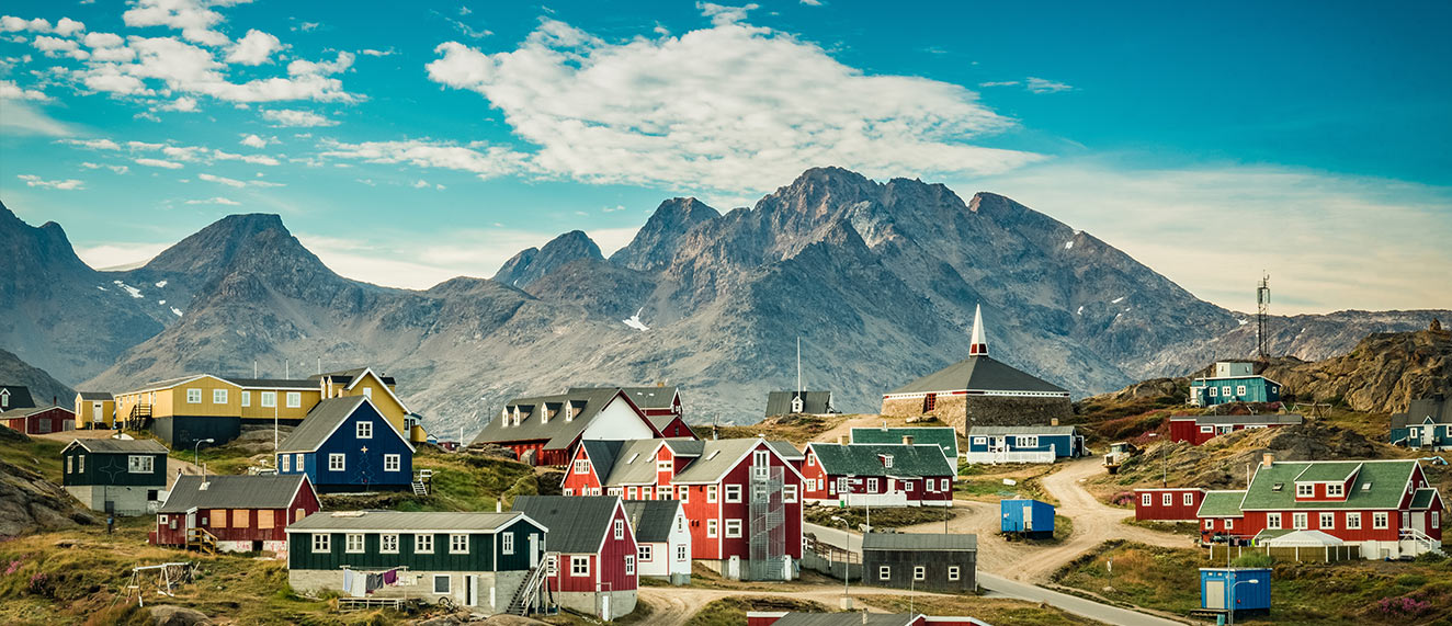 A small town in Greenland.