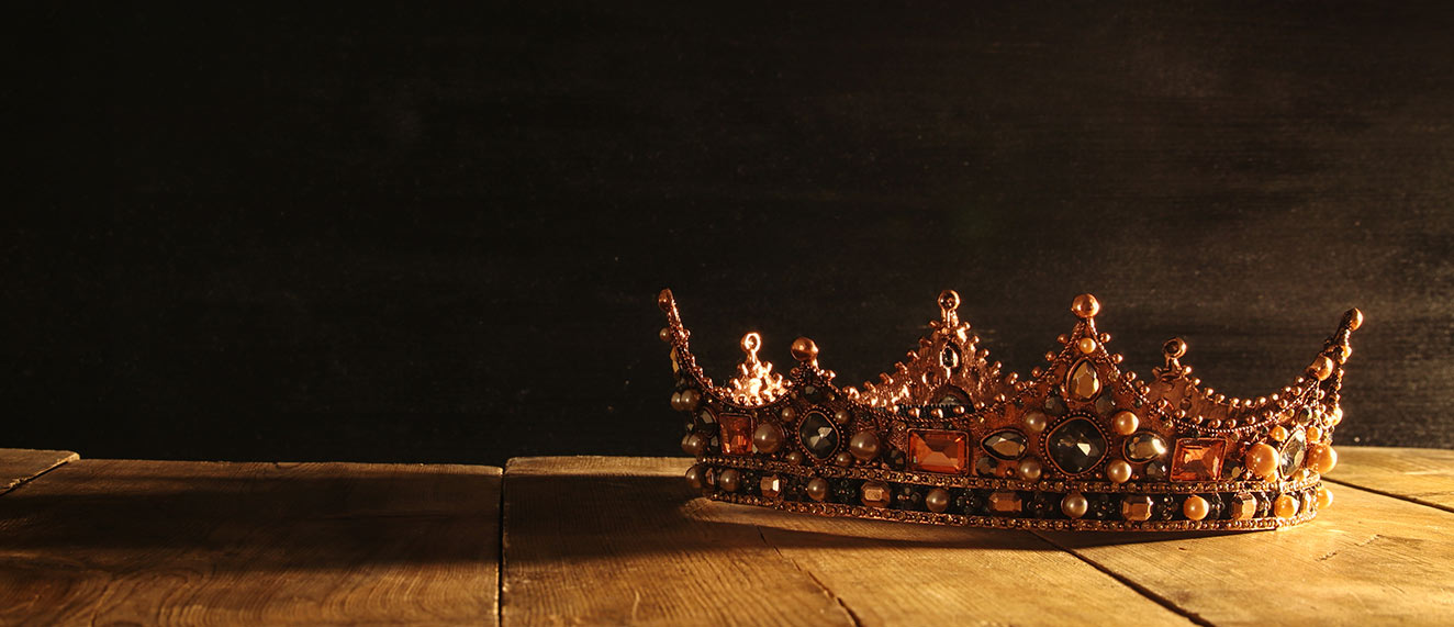 Crown on table.