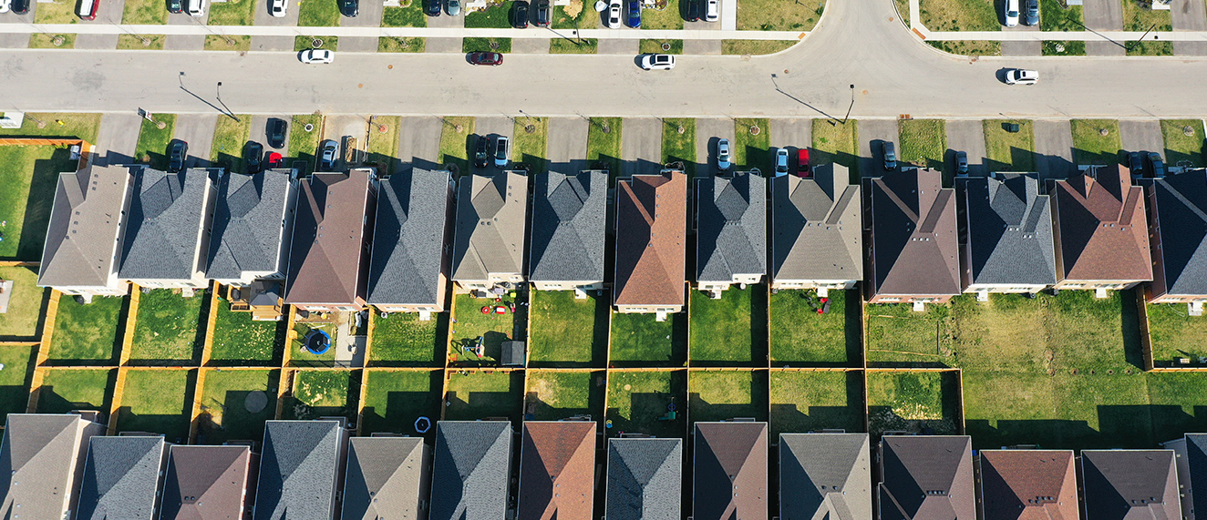 REAL ideas - a row of houses in a Canadian neighbourhood