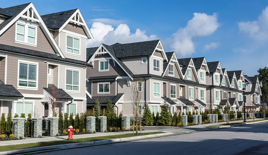 New townhomes in Canada. 