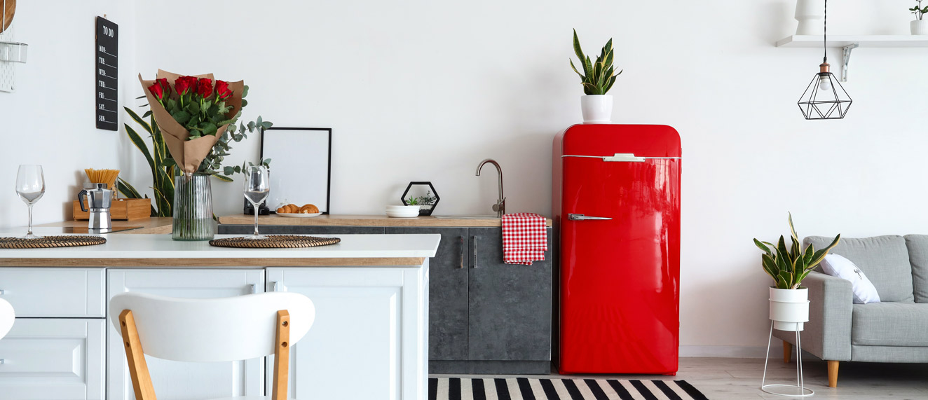 Bright appliances is a design trend to watch in 2023.