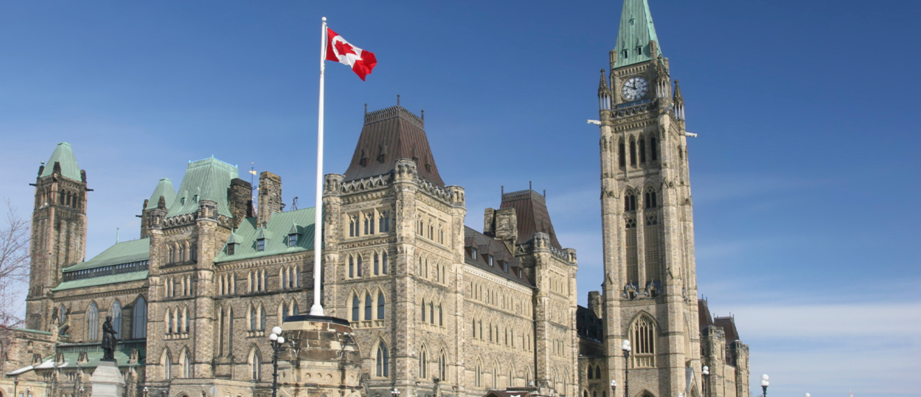 Parliament Hill in Ottawa, Ontario.